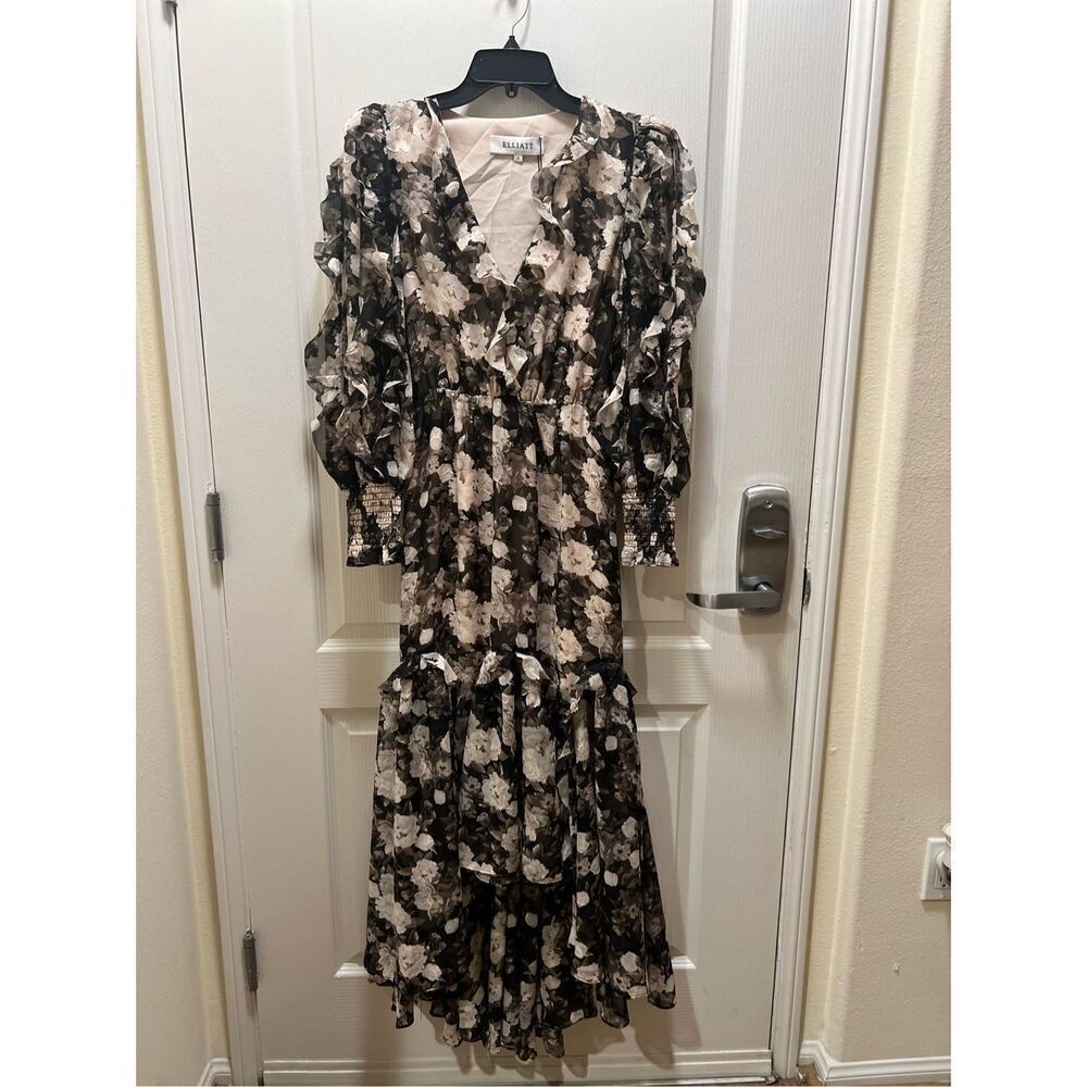 Elliatt SOUNDCLASH DRESS abstract print Wedding/Vacation S NWT$350 - Picture 4 of 6